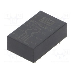 1 pcs x MEAN WELL - SCWN03B-03 - Converter: DC/DC, 3W, Uin: 18÷36V, Uout: 3.3VDC, Iout: 600mA, DIP24