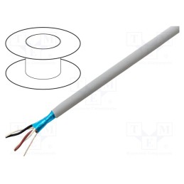 1 rol x ALPHA WIRE - 78162 SL005 - Wire, EcoCable Mini, 4x2x26AWG, Al-PET foil, MPPE, dark grey, 300V