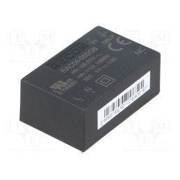 1 pcs x RECOM - RAC04-05SGB - Converter: AC/DC, 4W, 85÷305VAC, Usup: 120÷430VDC, Uout: 5VDC, 72%