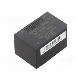 1 pcs x RECOM - RAC02-3.3SGB - Converter: AC/DC, 2W, 85÷264VAC, 3.3VDC, Iout: 500mA, 63%, PCB, 3000V