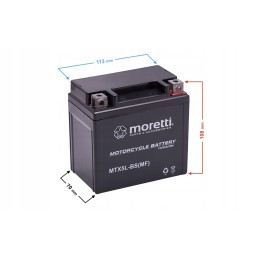 Gel battery 12v 5ah mtx5l bs moretti quad