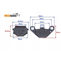 Brake pads rear quad atv shineray 250 stxe