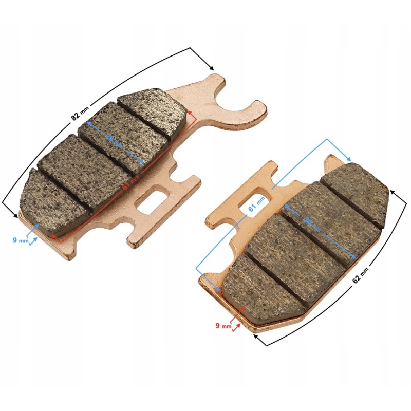 Parking brake brake pads for hisun
