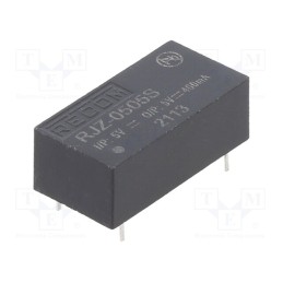 1 pcs x RECOM - RJZ-0505S - Converter: DC/DC, 2W, Uin: 4.5÷5.5V, Uout: 5VDC, Iout: 400mA, DIP14