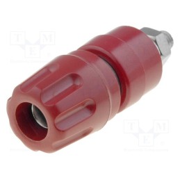 1 pcs x HIRSCHMANN T&M - PKI 10 A RT - Socket, 4mm banana, 35A, 30VAC, 60VDC, red, nickel plated, M4