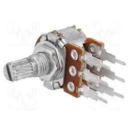 2 pcs x SR PASSIVES - R16148-1B-3-A1K - Potentiometer: shaft, single turn, 1kΩ, 63mW, ±20%, THT, 6mm, metal
