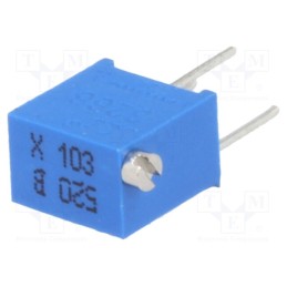 2 pcs x SR PASSIVES - T67X-10K - Potentiometer: mounting, multiturn, 10kΩ, 250mW, ±10%, linear, THT