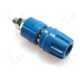 1 pcs x HIRSCHMANN T&M - PKI 10 A BL - Socket, 4mm banana, 35A, 30VAC, 60VDC, blue, nickel plated, M4
