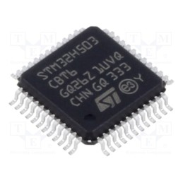 1 pcs x STMicroelectronics - STM32H503CBT6 - IC: ARM microcontroller, 250MHz, LQFP48, 1.71÷3.6VDC, -40÷85°C
