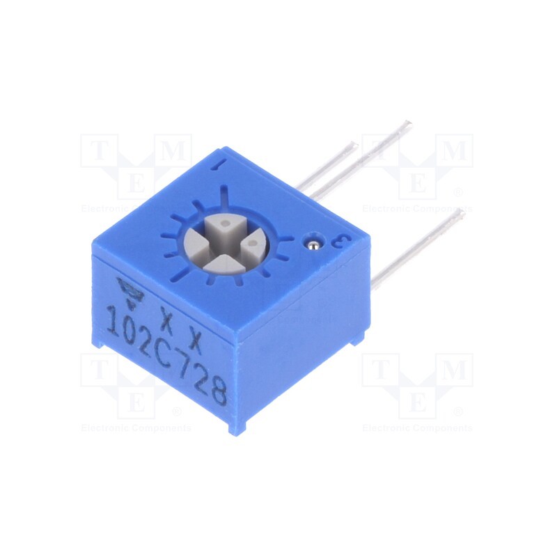 2 pcs x VISHAY - T73XX102KT20 - Potentiometer: mounting, single turn,vertical, 1kΩ, 500mW, ±10%