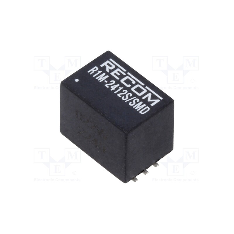 1 pcs x RECOM - R1M-2412S/SMD - Converter: DC/DC, 1W, Uin: 9÷36V, Uout: 12VDC, Iout: 90mA, SMD, R1M
