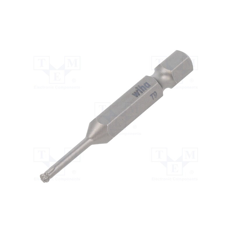 1 pcs x WIHA - 32409 - Screwdriver bit, spherical,Torx®, T9, Overall len: 50mm