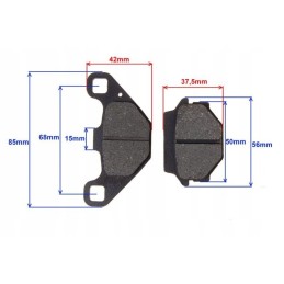 Atv barossa smc 250 set of pads brake pads