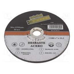 1 pcs x MEDID - DA18070 - Grinding wheels, Ø: 180mm, Øhole: 22mm, Disc thick: 7mm