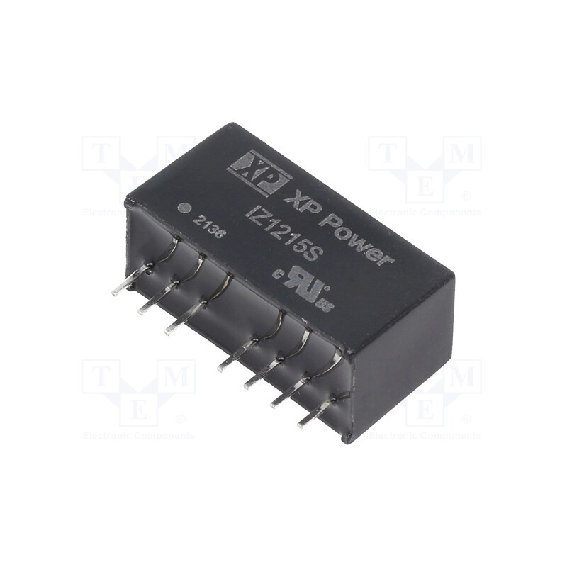 1 pcs x XP POWER - IZ1215S - Converter: DC/DC, 3W, Uin: 9÷18V, Uout: 15VDC, Uout2: -15VDC, SIP