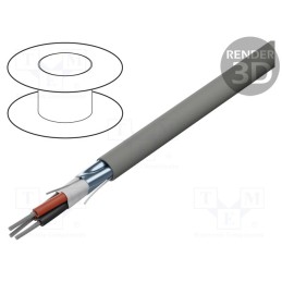 1 rol x ALPHA WIRE - 78113 SL001 - Wire, EcoCable Mini, 3x26AWG, Al-PET foil, MPPE, dark grey, 300V