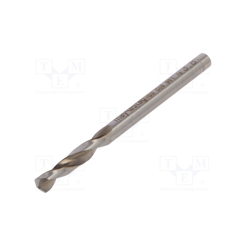 1 pcs x ALPEN-MAYKESTAG - 90100380100 - Drill bit, for metal, Ø: 3.8mm, L: 55mm, Working part len: 22mm
