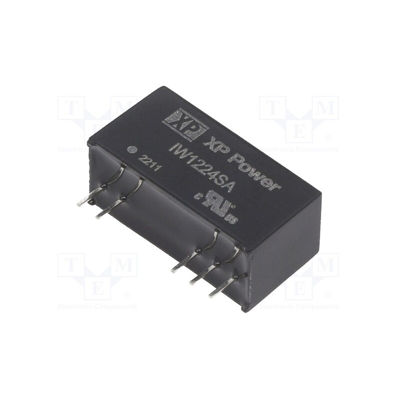1 pcs x XP POWER - IW1224SA - Converter: DC/DC, 1W, Uin: 9÷18V, Uout: 24VDC, Iout: 42mA, SIP, 650kHz