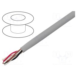 1 rol x ALPHA WIRE - 78084 SL005 - Wire, EcoCable Mini, 4x2x22AWG, unshielded, 300V, 30.5m, Cu, 100ft