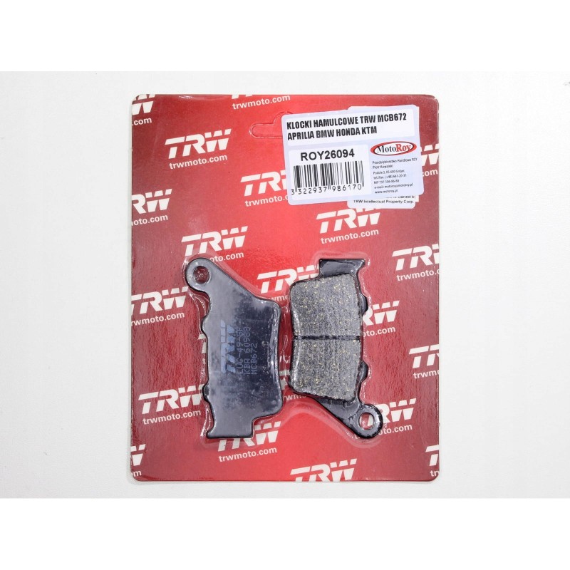 Brake pads trw mcb672 aprilia bmw honda ktm