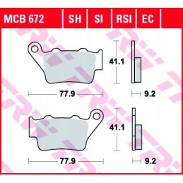 Brake pads trw mcb672 aprilia bmw honda ktm