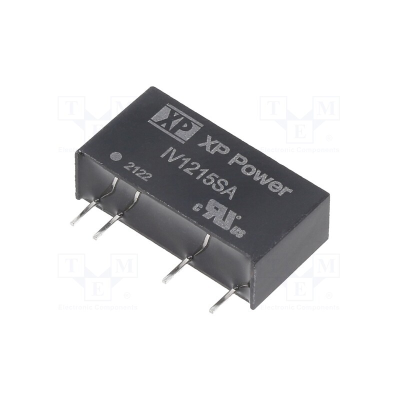 1 pcs x XP POWER - IV1215SA - Converter: DC/DC, 1W, Uin: 12V, Uout: 15VDC, Iout: 66mA, SIP, 80kHz