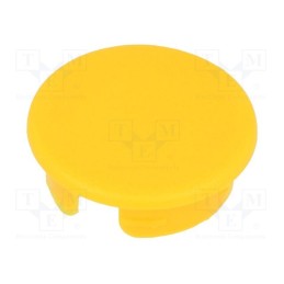 2 pcs x OKW - A4113004 - Cap, ABS, yellow, push-in, round, A2513,A2613