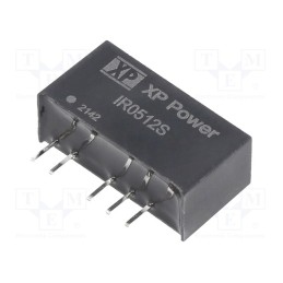 1 pcs x XP POWER - IR0512S - Converter: DC/DC, 3W, Uin: 5V, Uout: 12VDC, Uout2: -12VDC, Iout: 125mA