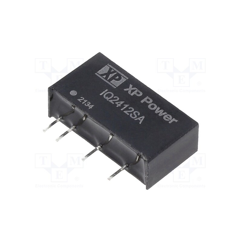 1 pcs x XP POWER - IQ2412SA - Converter: DC/DC, 1W, Uin: 24V, Uout: 12VDC, Iout: 83mA, SIP, 85kHz
