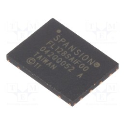 1 pcs x INFINEON (CYPRESS) - S25FL128SAGNFI001 - IC: FLASH memory, 128MbFLASH, SPI, 133MHz, 2.7÷3.6V, WSON8, serial