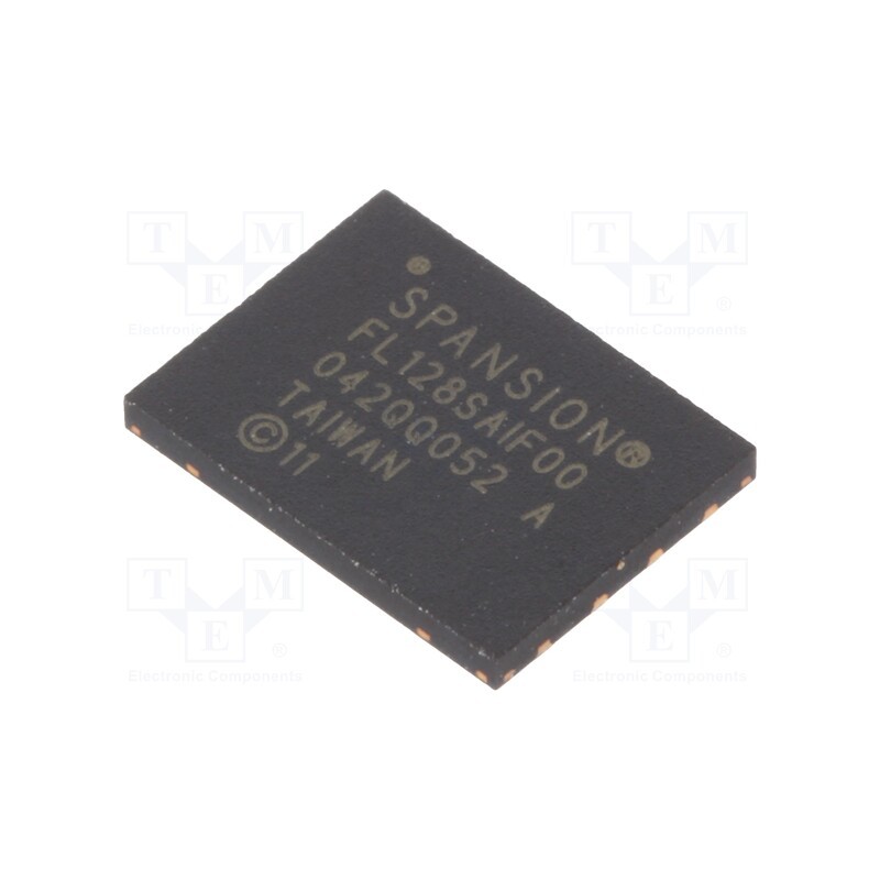 1 pcs x INFINEON (CYPRESS) - S25FL128SAGNFI001 - IC: FLASH memory, 128MbFLASH, SPI, 133MHz, 2.7÷3.6V, WSON8, serial