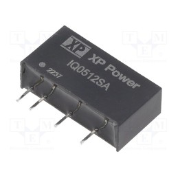 1 pcs x XP POWER - IQ0512SA - Converter: DC/DC, 1W, Uin: 5V, Uout: 12VDC, Iout: 83mA, SIP, 85kHz, THT