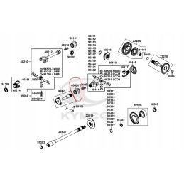 Sleeve, housing, cover, front shaft, Kymco MXU 500 axle