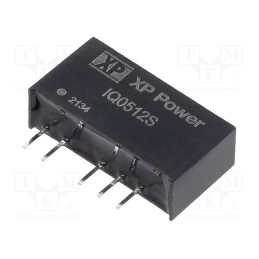 1 pcs x XP POWER - IQ0512S - Converter: DC/DC, 1W, Uin: 5V, Uout: 12VDC, Uout2: -12VDC, SIP, 85kHz