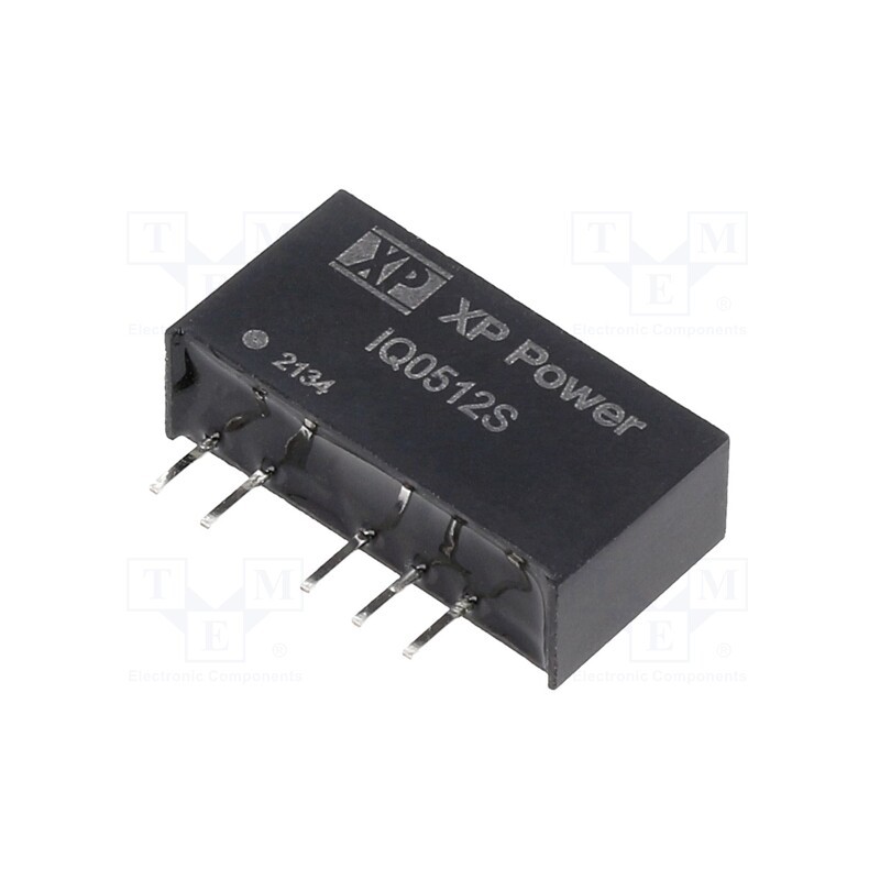 1 pcs x XP POWER - IQ0512S - Converter: DC/DC, 1W, Uin: 5V, Uout: 12VDC, Uout2: -12VDC, SIP, 85kHz