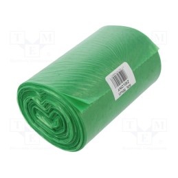 1 rol x PLAST - 1614041 - Trash bags, polyetylene LD, green, 60l, 50pcs.