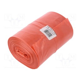 1 rol x PLAST - 1577517 - Trash bags, polyetylene LD, red, 60l, 50pcs.