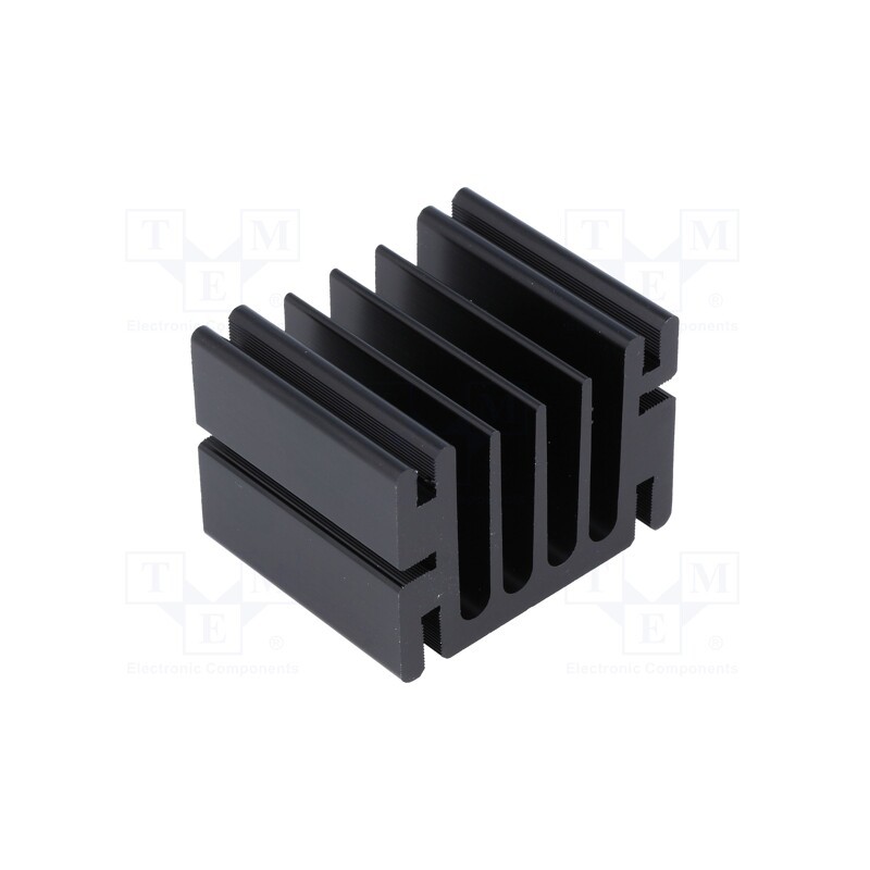 1 pcs x FISCHER ELEKTRONIK - SK68-37SA - Heatsink: extruded, TO220, black, L: 37.5mm, W: 46mm, H: 33mm, screw