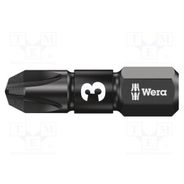 1 pcs x WERA - 5057622001 - Screwdriver bit, Pozidriv®, PZ3, Overall len: 25mm