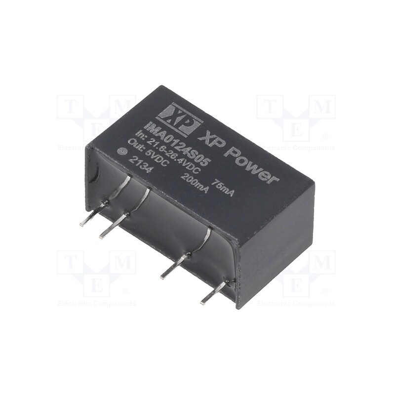 1 pcs x XP POWER - IMA0124S05 - Converter: DC/DC, 1W, Uin: 21.6÷26.4V, Uout: 5VDC, Iout: 200mA, SIP7