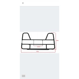 Rear rack atv 125 110 black with hb bracket