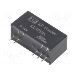 1 pcs x XP POWER - IU2403SA - Converter: DC/DC, 2W, Uin: 18÷36V, Uout: 3.3VDC, Iout: 500mA, SIP
