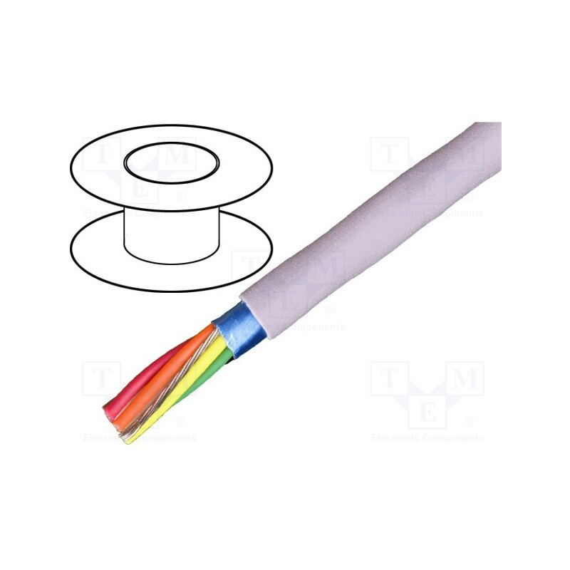 1 rol x ALPHA WIRE - 78014 SL005 - Wire, EcoCable Mini, 4x26AWG, unshielded, 300V, 30.5m, Cu, stranded