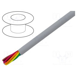 1 rol x ALPHA WIRE - 78008 SL005 - Wire, EcoCable Mini, 8x28AWG, unshielded, 300V, 30.5m, Cu, stranded