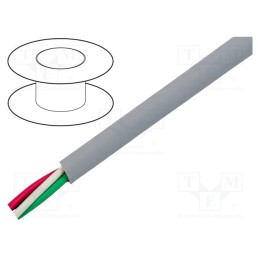 1 rol x ALPHA WIRE - 78004 SL001 - Wire, EcoCable Mini, 4x28AWG, unshielded, 300V, 305m, Cu, stranded