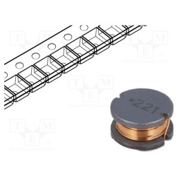 2 pcs x BOURNS - SDR1006-221KL - Inductor: wire, SMD, 220uH, 660mA, ±10%, Q: 12, Ø: 10mm, H: 6mm, 730mΩ