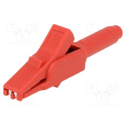 1 pcs x HIRSCHMANN T&M - MA 260 SH RT - Crocodile clip, 15A, red, Grip capac: max.6mm, Socket size: 4mm