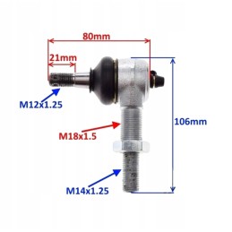 Upper wishbone pin quad atv bashan 200 250