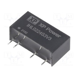 1 pcs x XP POWER - IHL0224S3V3 - Converter: DC/DC, 2W, Uin: 21.6÷26.4V, Uout: 3.3VDC, Iout: 500mA