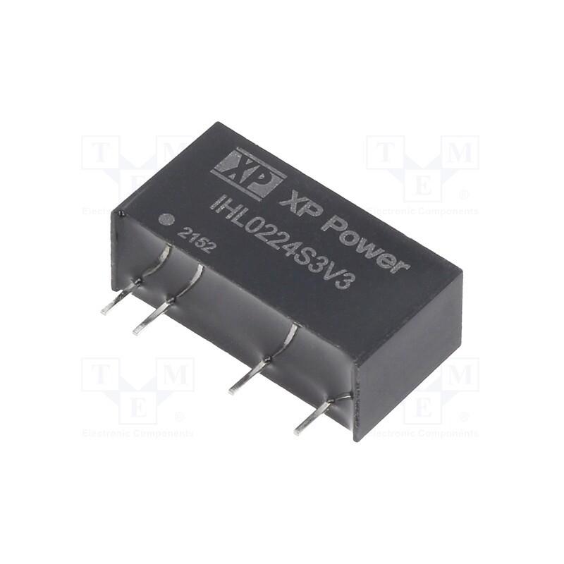1 pcs x XP POWER - IHL0224S3V3 - Converter: DC/DC, 2W, Uin: 21.6÷26.4V, Uout: 3.3VDC, Iout: 500mA
